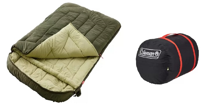 コストコ　コールマン　ハドソンダブル　2人用寝袋　最低使用温度 -13℃